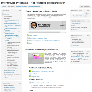 Interaktívne cvičenia 2. - Hot Potatoes pre pokročilých