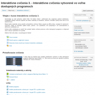 Interaktívne cvičenia 3. - Interaktívne cvičenia vo voľne dostupných programoch